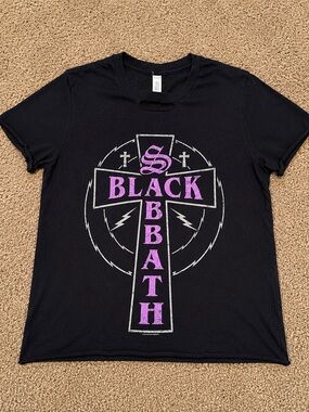 Cropped Black Sabbath Graphic Tee Bella Canvas, Size XL